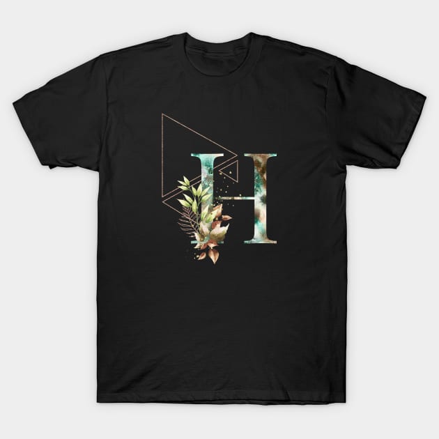 Alphabet H T-Shirt by ArtisticTee